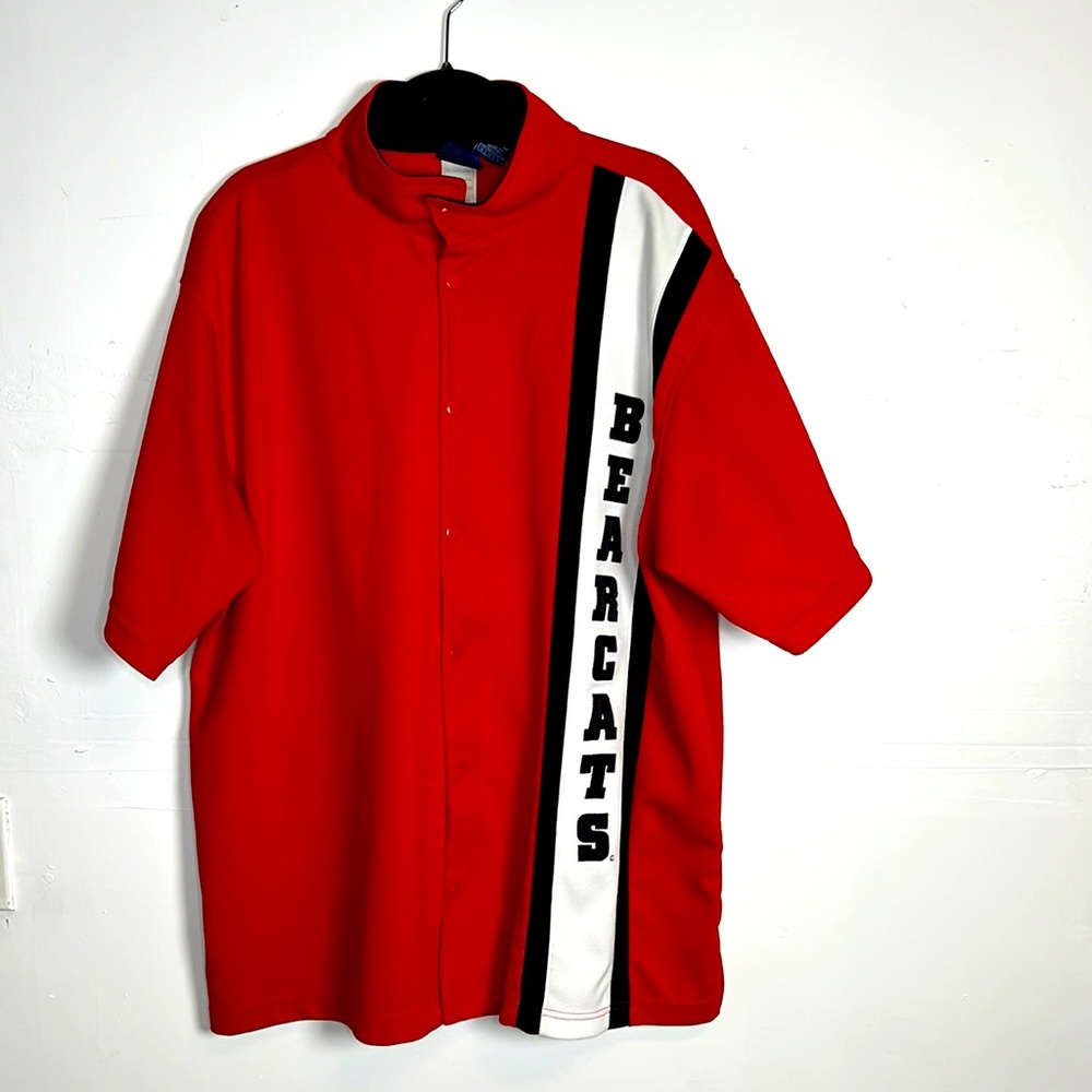 Vintage UC Cincinnati Bearcats Snap Button Basketball Shirt Jersey Shirt…